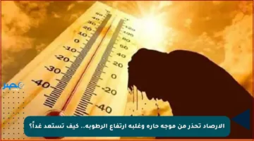 الأرصاد تحذر من موجة حارة وغلبة ارتفاع الرطوبة.. كيف تستعد غداً؟